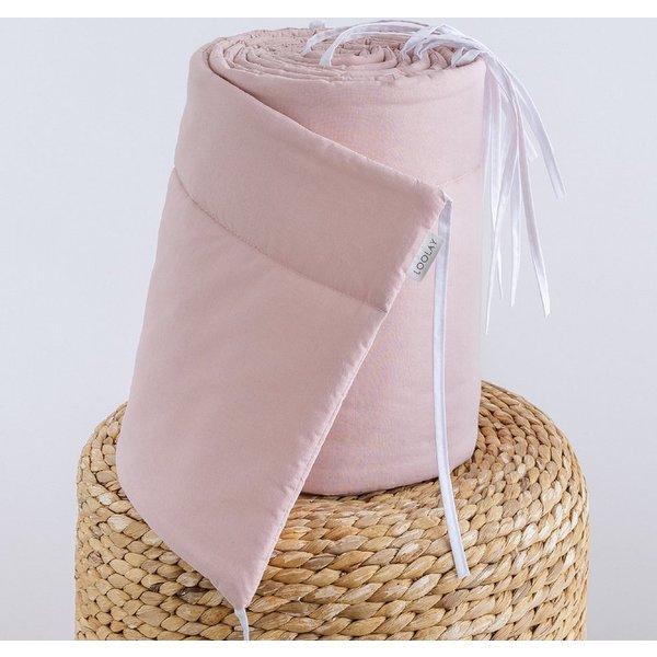 Loolay Bettnestchen ROSA Altrosa BIO-Baumwolle Atmungsaktives Babybett BETTUMRANDUNG, (Modern GESCHENK Ausstattung Erstausstattung für Neugeborene Mädchen, Umra