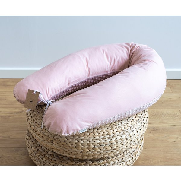 Loolay Stillkissen ROSE Baumwolle/ MINKY Schwangerschaftskissen Stillkissen Frau Kissen, WEICH oder EPS Kügelchen Füllung, 170 oder 190 cm SIZE-Standard, Altros