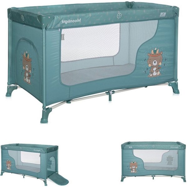 LORELLI Baby-Reisebett Moonlight, ab Geburt, Laufstall, Seiteneingang, Tragetasche, Faltmatratze