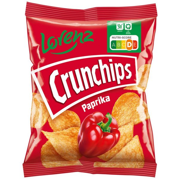 LORENZ Knabberei, Lorenz Crunchips Paprika Kartoffel Chips mit Paprika Würzung 50g