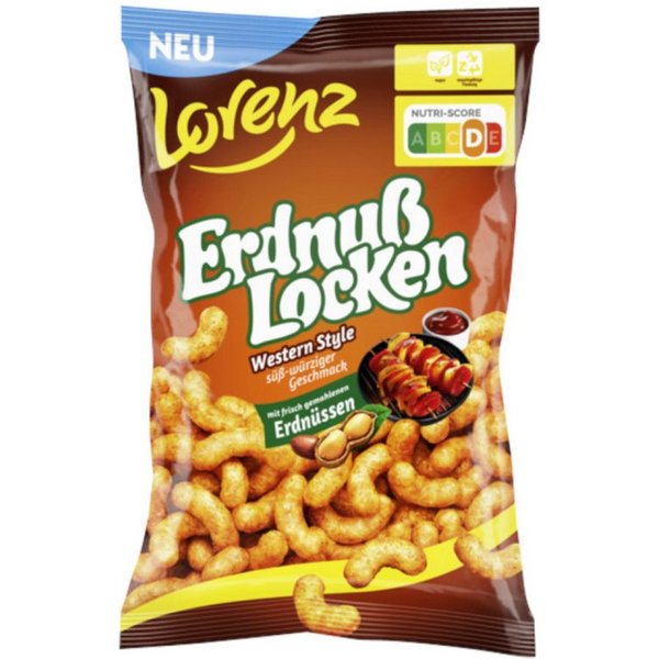 LORENZ Knabberei, Lorenz Erdnußlocken Western Style mit süß-würzigem Geschmack 150g