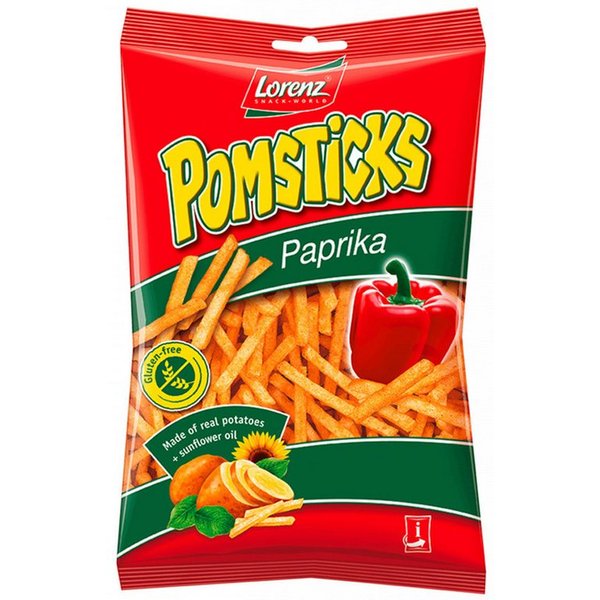 LORENZ Knabberei, Lorenz Pomsticks Paprika Kartoffelsticks knusprik würzig 100g