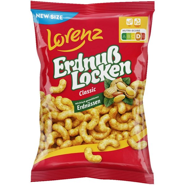 LORENZ Knabberei, Lorenz Erdnusslocken Classic knusprig intensiv im Geschmack 175g