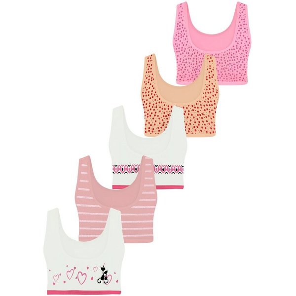 LOREZA Bustier 5er Set Mädchen Bustier BH - Mix - Bunt