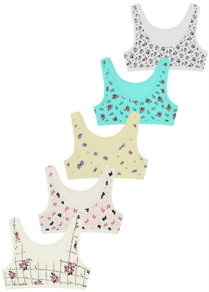 LOREZA Bustier 5er Set Mädchen Bustier BH - Mix - Bunt (Set, 5-tlg., 5er-Pack) – Bild 2 von 2