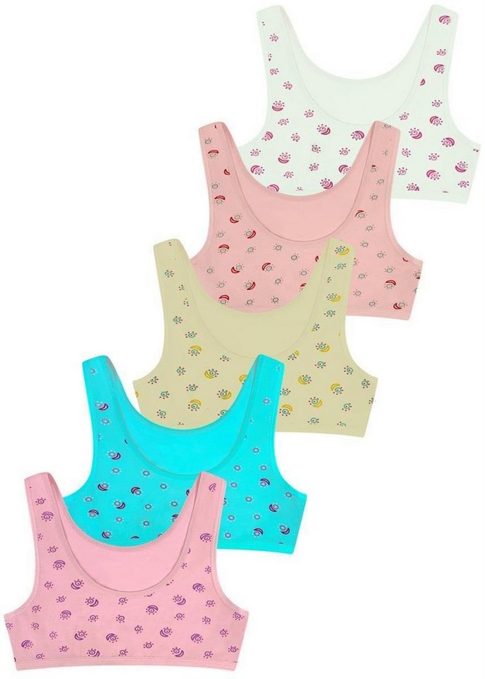 LOREZA Bustier 5er Set Mädchen Bustier BH - Mix - Bunt (Set, 5-tlg., 5er-Pack) – Bild 2 von 2