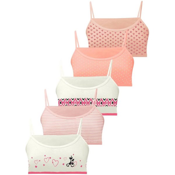 LOREZA Bustier 5er Set Mädchen Bustier BH - Mix - Bunt