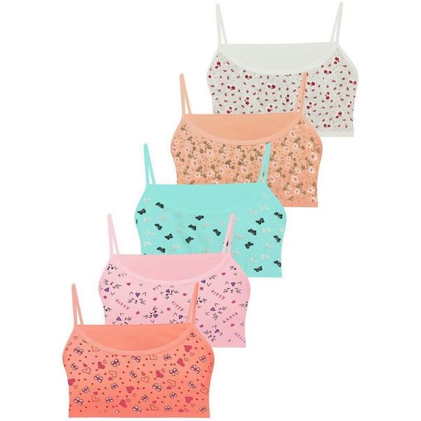 LOREZA Bustier 5er Set Mädchen Bustier BH - Mix - Bunt (Set, 5-tlg., 5er-Pack)
