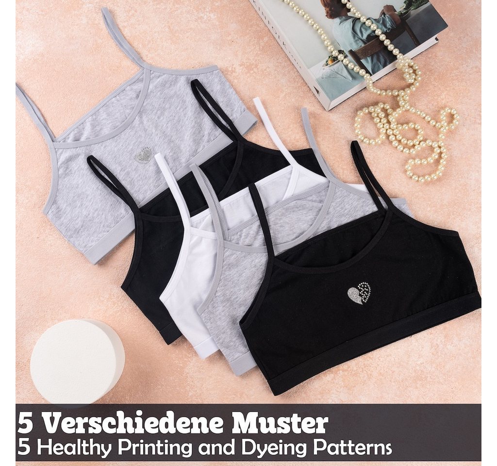 LOREZA Bustier 5er Set Mädchen Bustier BH - Strass - Bunt (Set, 5-tlg., 5er-Pack) – Bild 2 von 5
