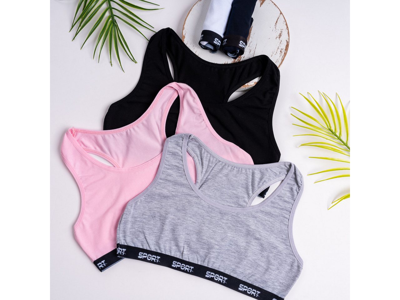LOREZA Bustier 5er Set Mädchen Bustier - Sport - Bunt (Set, 5-tlg., 5er-Pack) – Bild 3 von 5