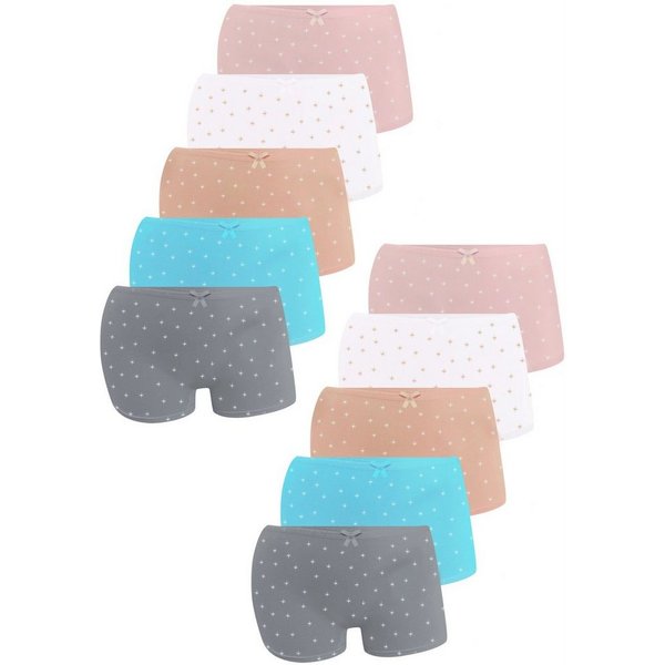 LOREZA Panty 10er Set Mädchen Pantys - Sterne - Bunt
