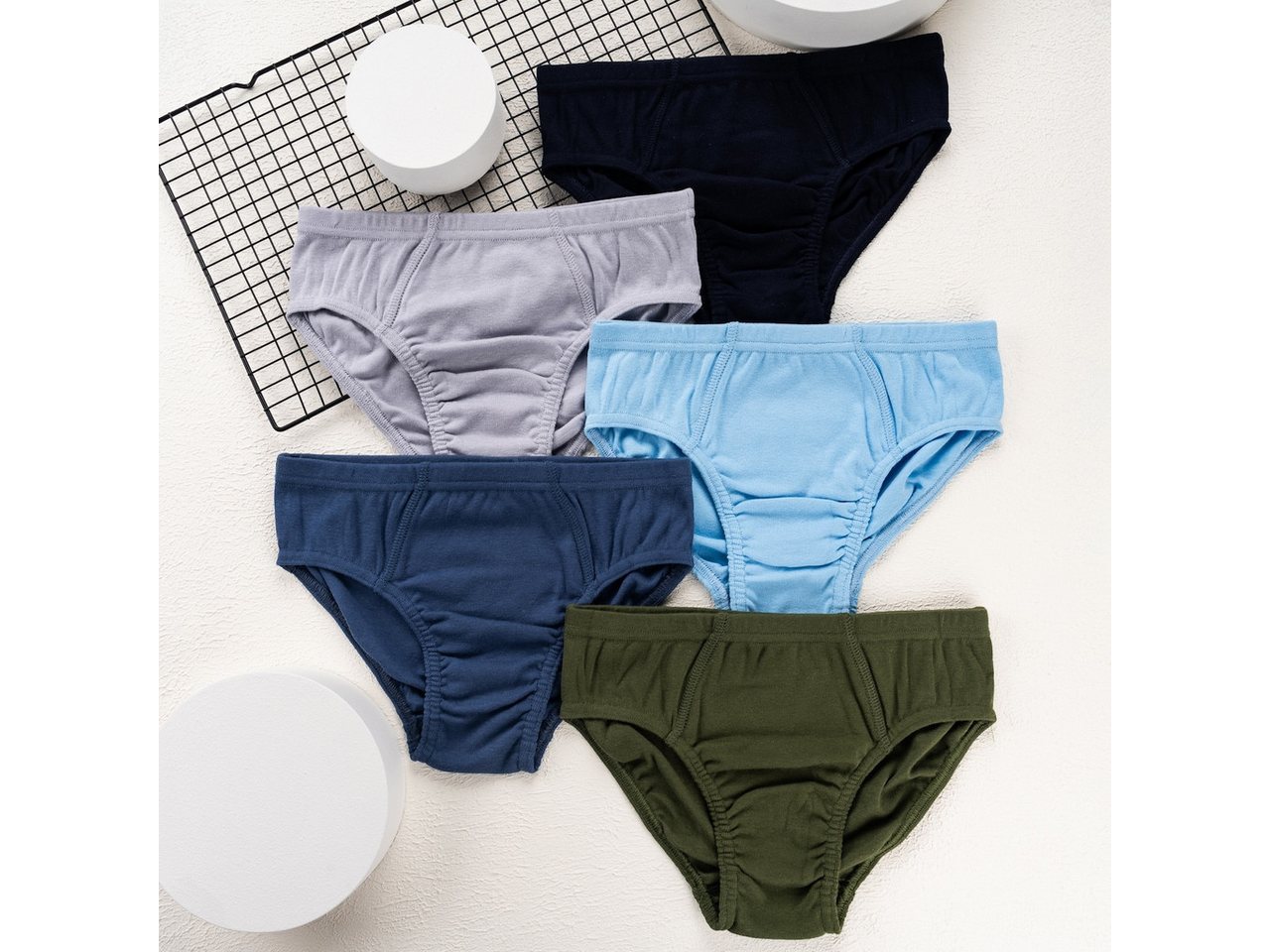 LOREZA Slip 10er Set Jungen Slips 100% Baumwolle - Basics - Bunt (Set, 10-St) – Bild 2 von 5