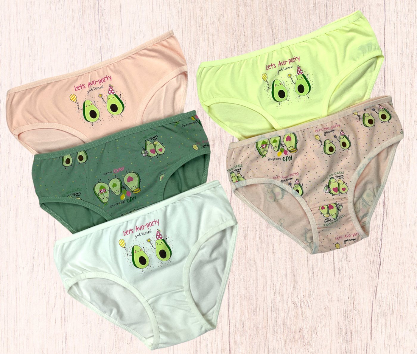 LOREZA Slip 10er Set Mädchen Slips - Avocado - Bunt (Spar-Packung, 10-St) – Bild 2 von 5