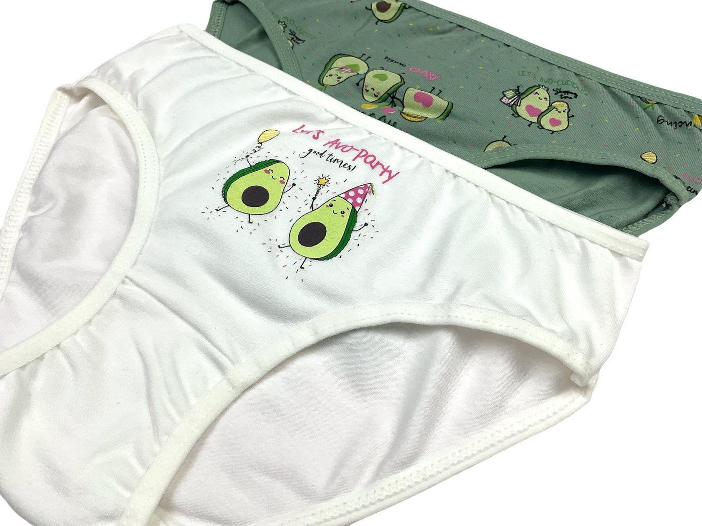 LOREZA Slip 10er Set Mädchen Slips - Avocado - Bunt (Spar-Packung, 10-St) – Bild 3 von 5