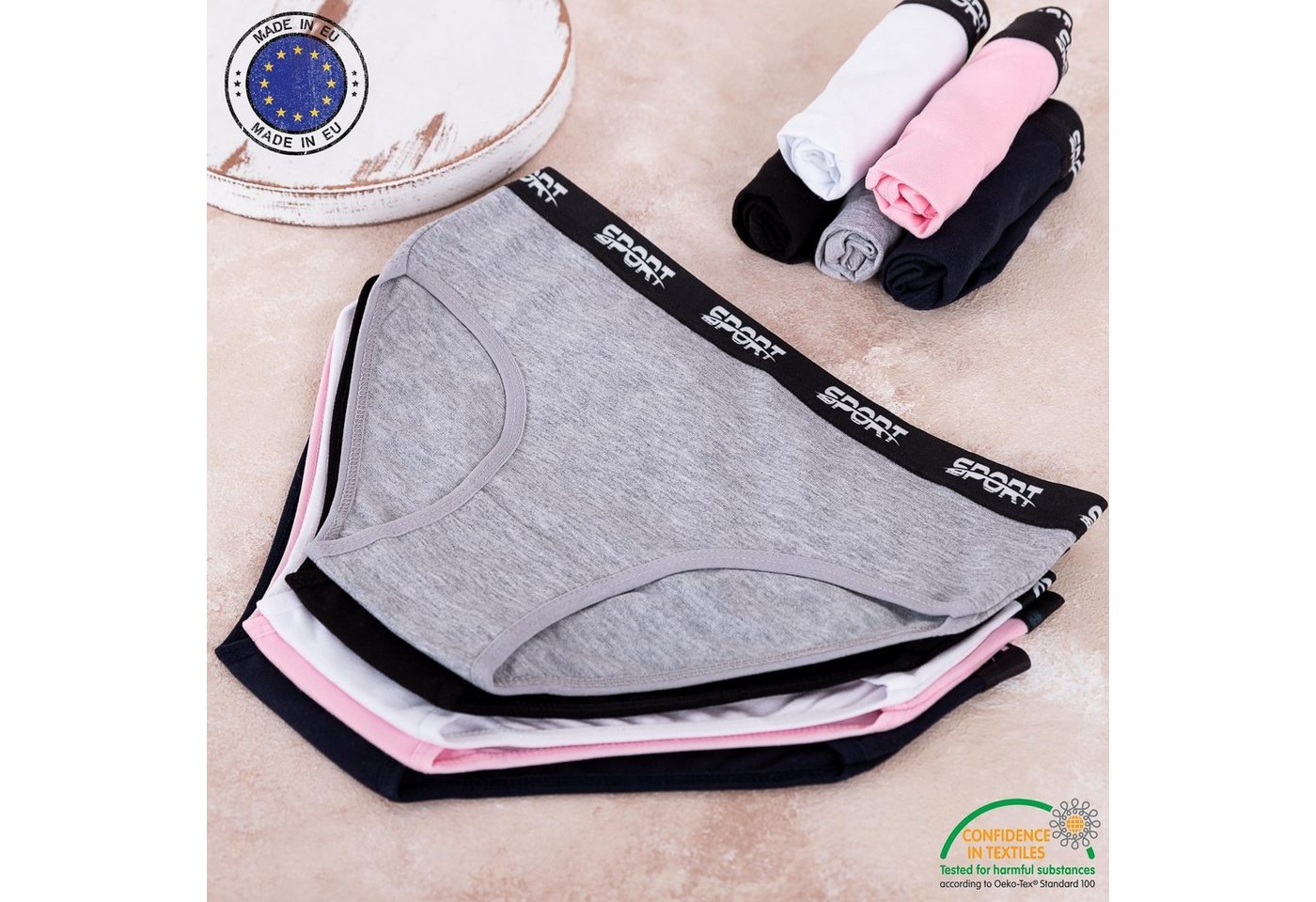 LOREZA Slip 10er Set Mädchen Slips - Sport - Bunt (Spar-Packung, 10-St) – Bild 2 von 5