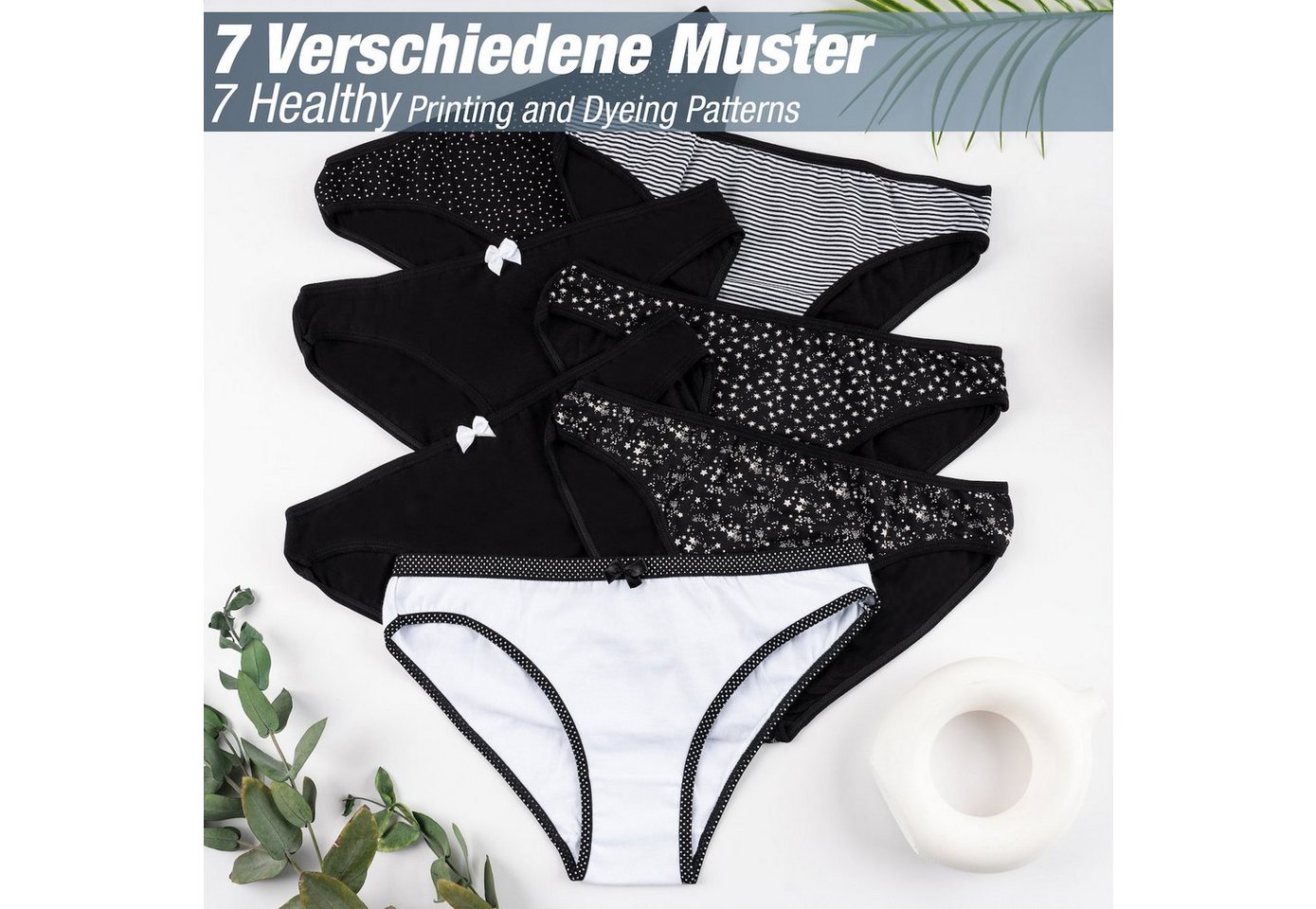 LOREZA Slip 7er Set Slips - Mix - Bunt (Packung, 7-St) – Bild 2 von 5