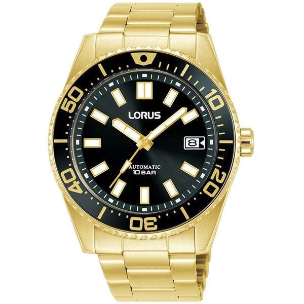 LORUS Automatikuhr RU430AX9, Armbanduhr, Herrenuhr, Mechanische Uhr, Edelstahlarmband, analog, Tag