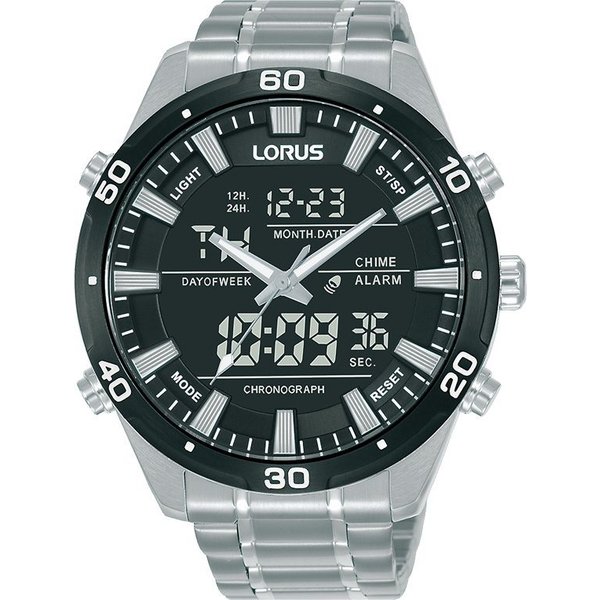 LORUS Chronograph RW649AX9, Armbanduhr, Quarzuhr, Herrenuhr, analog, digital, Stoppfunktion, Datum