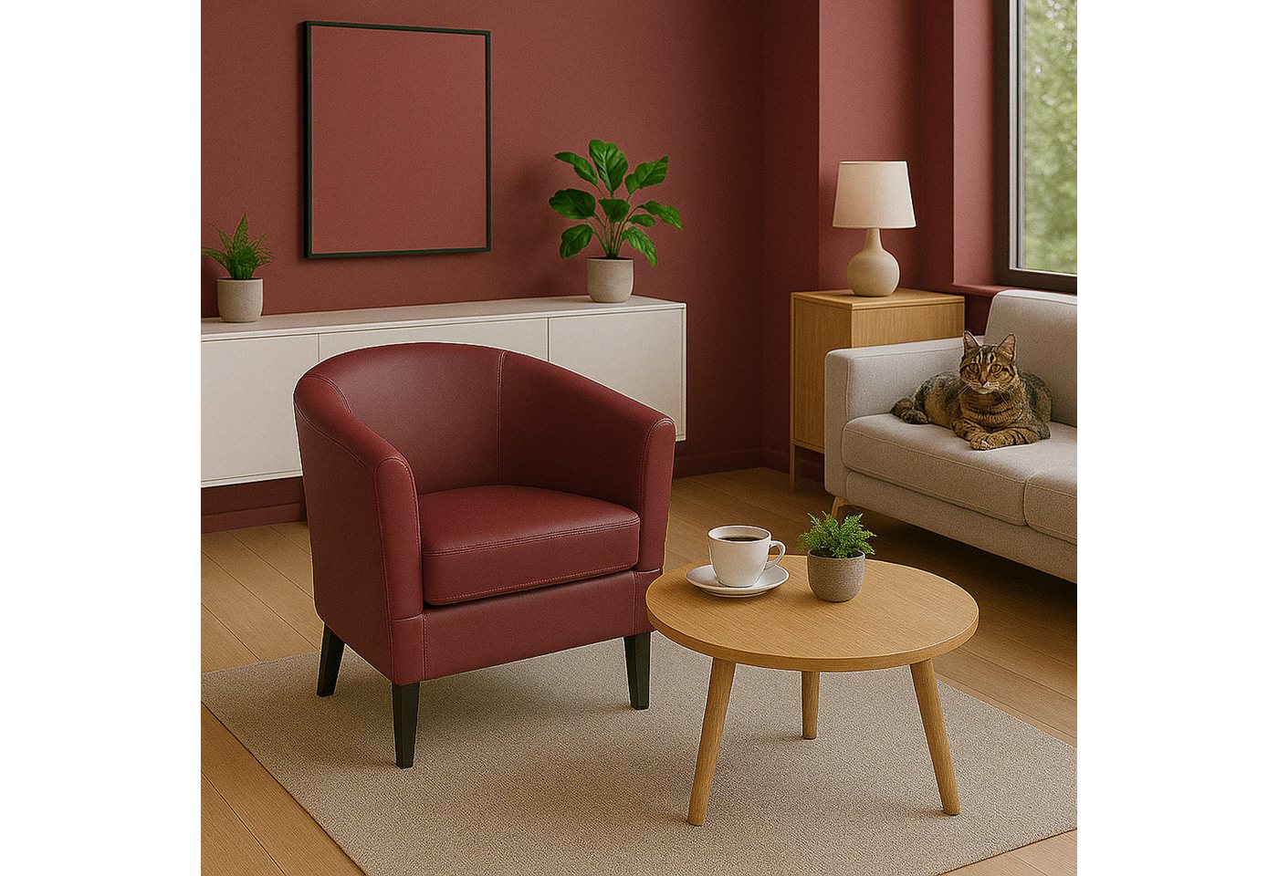 MCW Loungesessel MCW-O17, Mit Fußbodenschonern – Bild 4 von 5