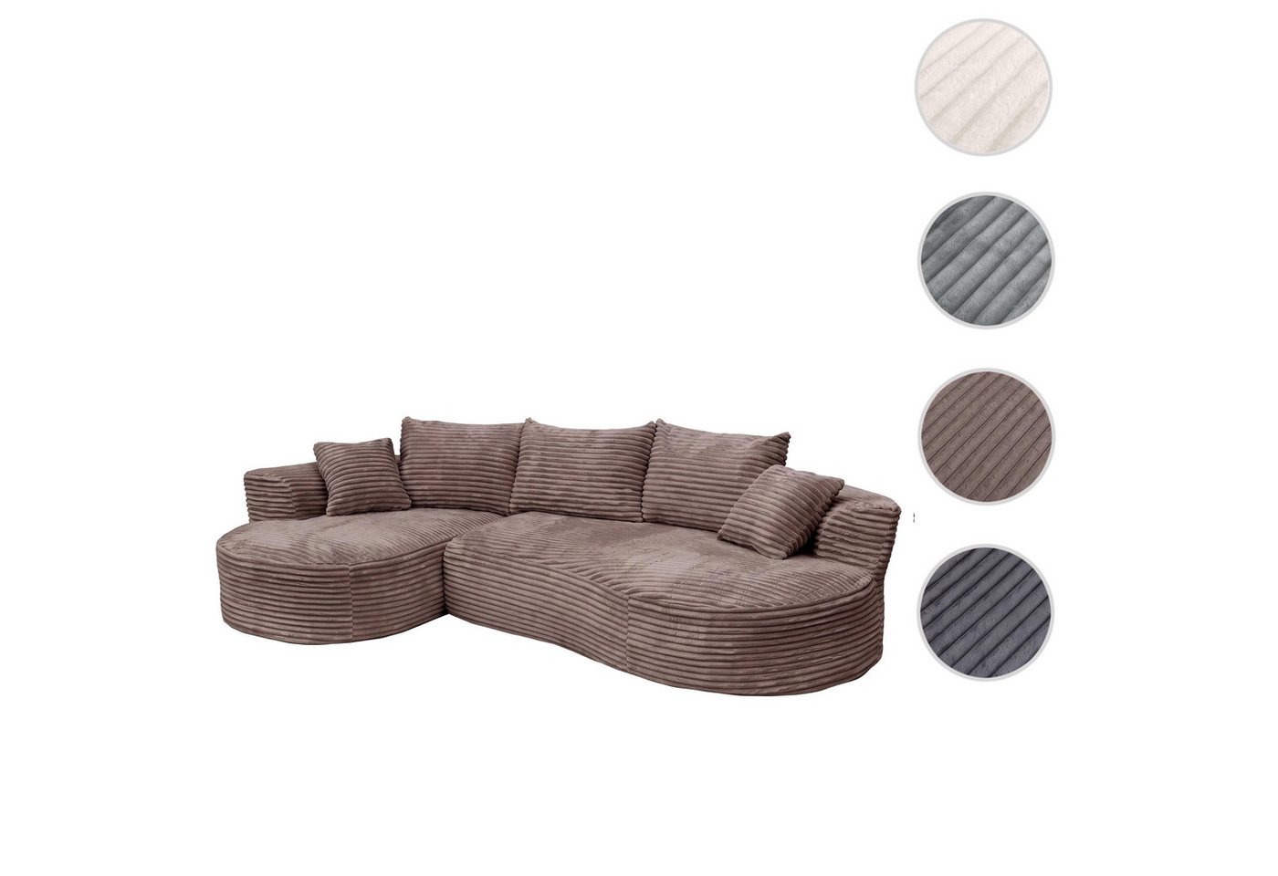 MCW Loungesofa MCW-P19-l, Rutschfeste Unterseite, Polsterung aus Taschenfedern und Schaumstoff – Bild 3 von 5