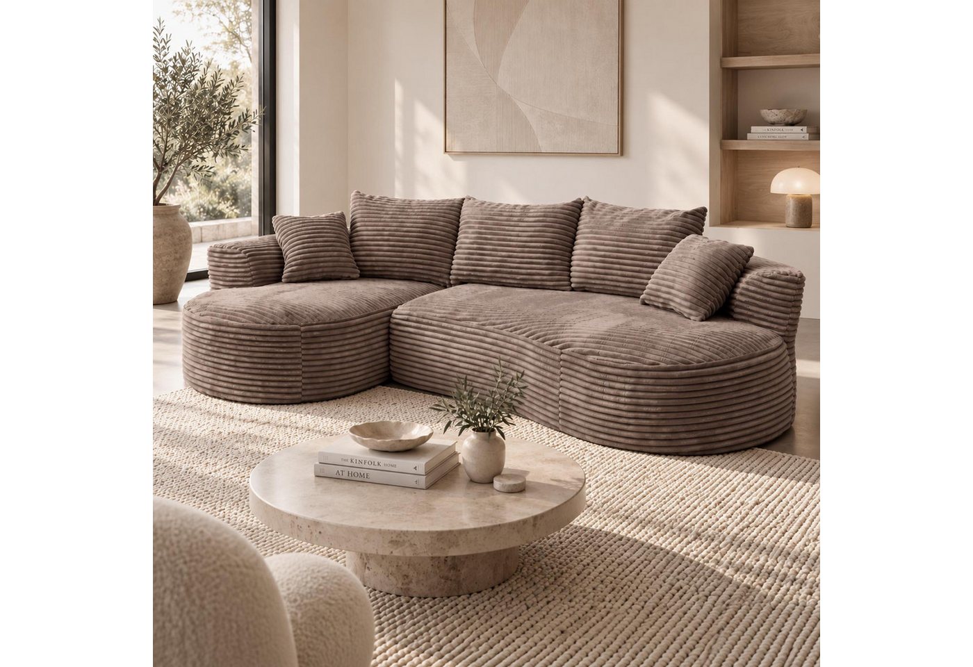 MCW Loungesofa MCW-P19-l, Rutschfeste Unterseite, Polsterung aus Taschenfedern und Schaumstoff – Bild 5 von 5
