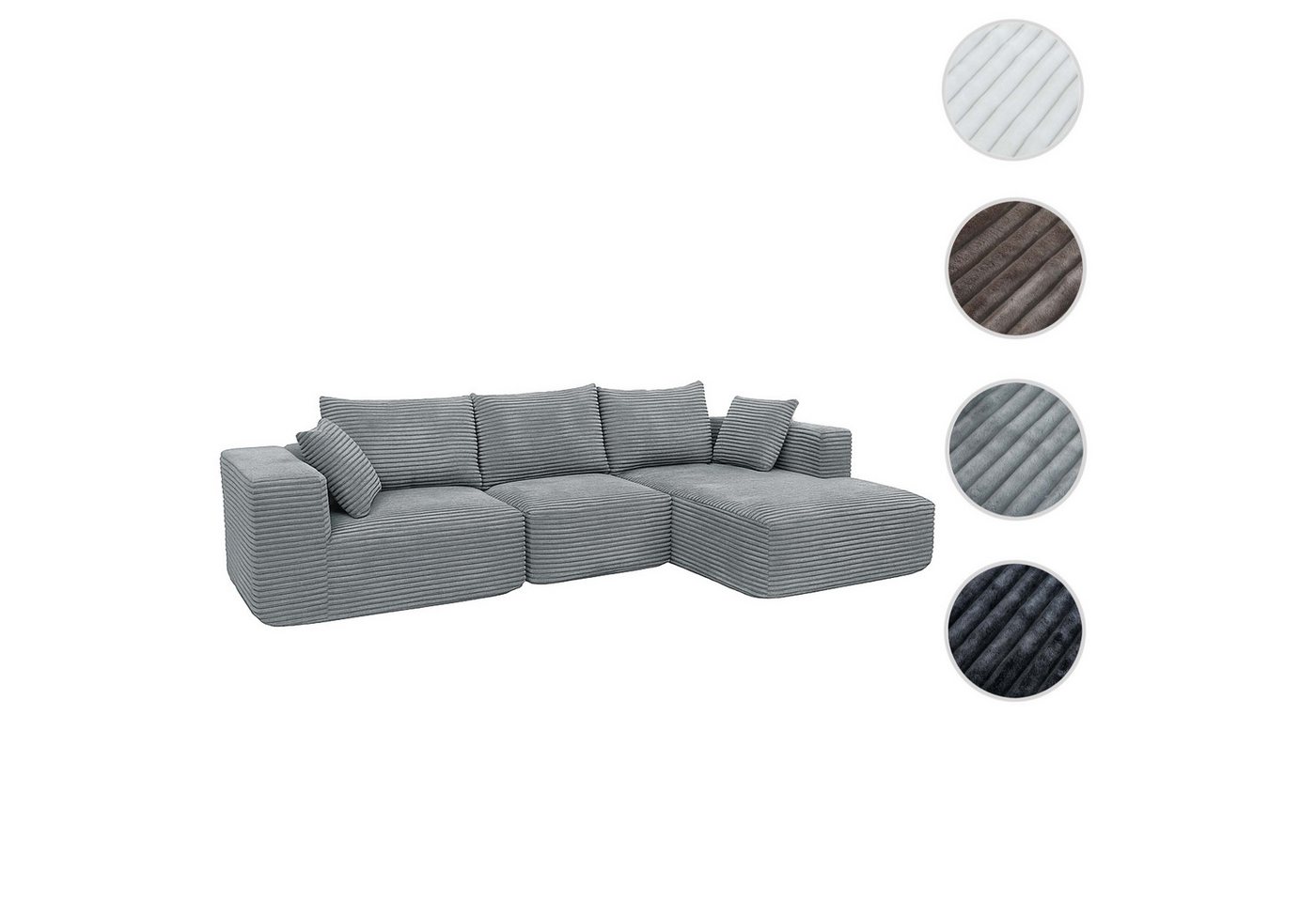 MCW Loungesofa MCW-P20-r, Rutschfeste Unterseite, Polsterung aus Taschenfedern und Schaumstoff – Bild 3 von 5