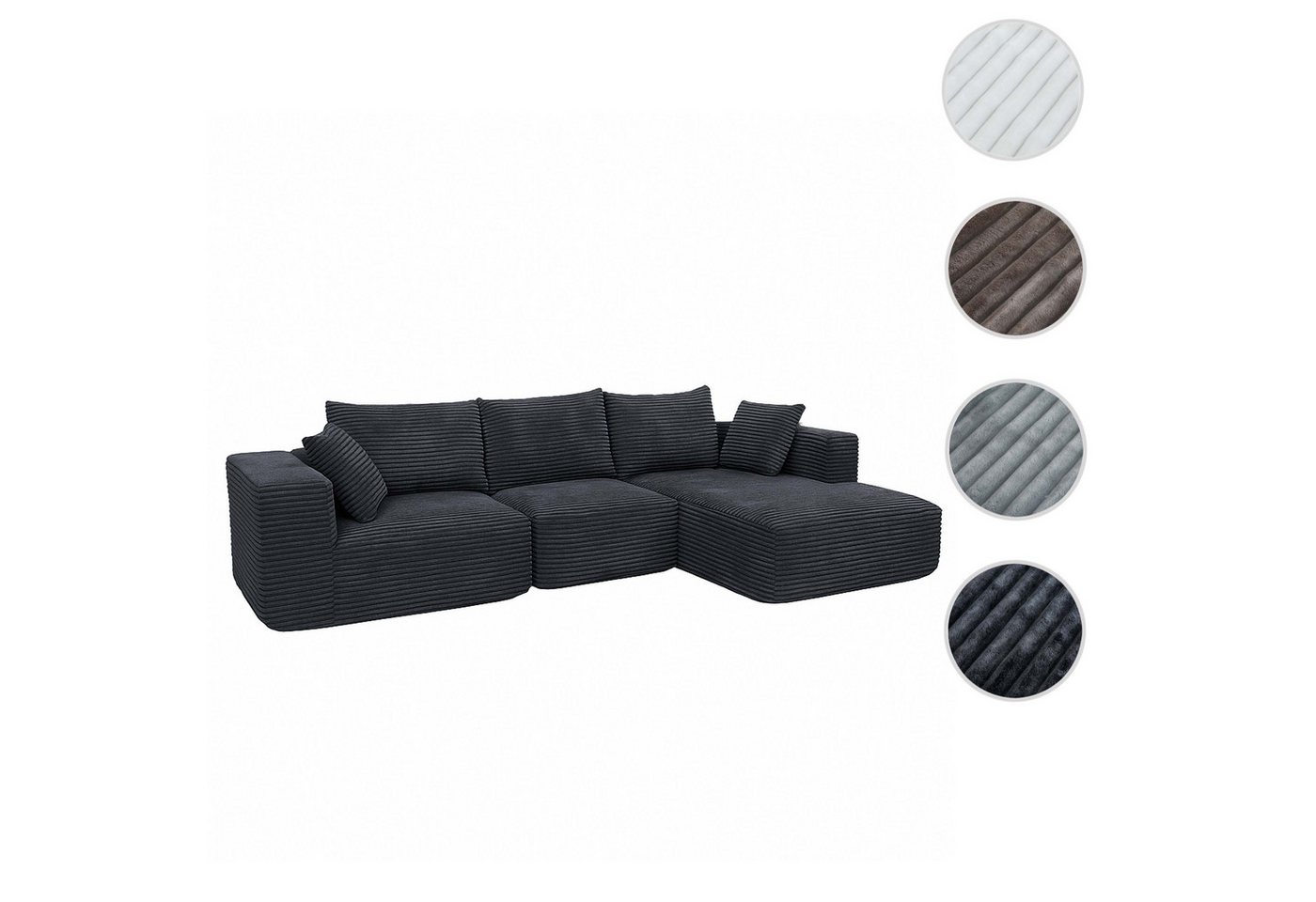 MCW Loungesofa MCW-P20-r, Rutschfeste Unterseite, Polsterung aus Taschenfedern und Schaumstoff – Bild 3 von 5