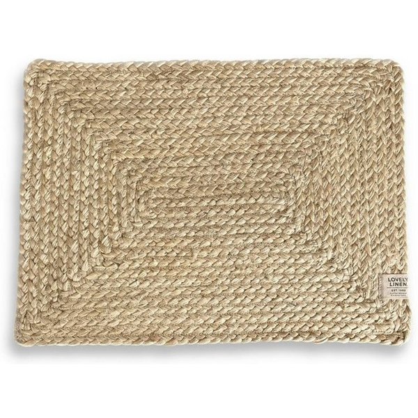 Lovely Linen Platzset Linen Breezy Tischset Jute natural beige 33x45cm (1 Stück), BREEZY PLACEMAT 33X45 NATURAL BEIGE L33XB45XH1 CM