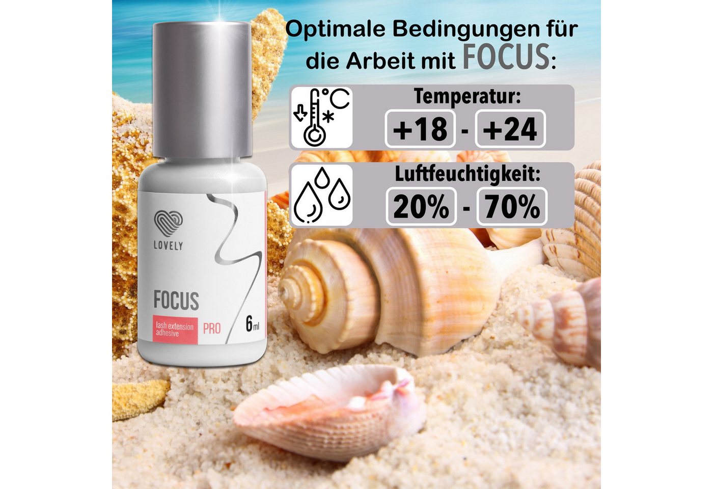 Lovely Wimpernkleber FOCUS 6ml, 10ml für professionelle Wimpernstylisten, Für professionelle WImpernverlängerung, Schnelle Trocknungszeit – Bild 4 von 5
