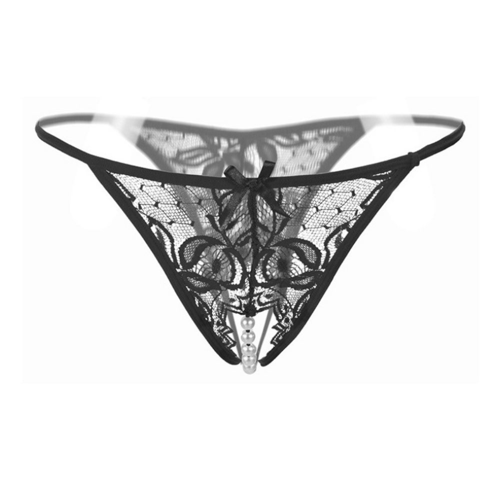 Lovolotti String-Ouvert Sexy Unterhose String Tanga Slip LO-L44 transparente String mit Perlen Damen Panty Nachtwäsche Reizwäsche Sexy Unterwäsche Durchsichtig – Bild 4 von 4