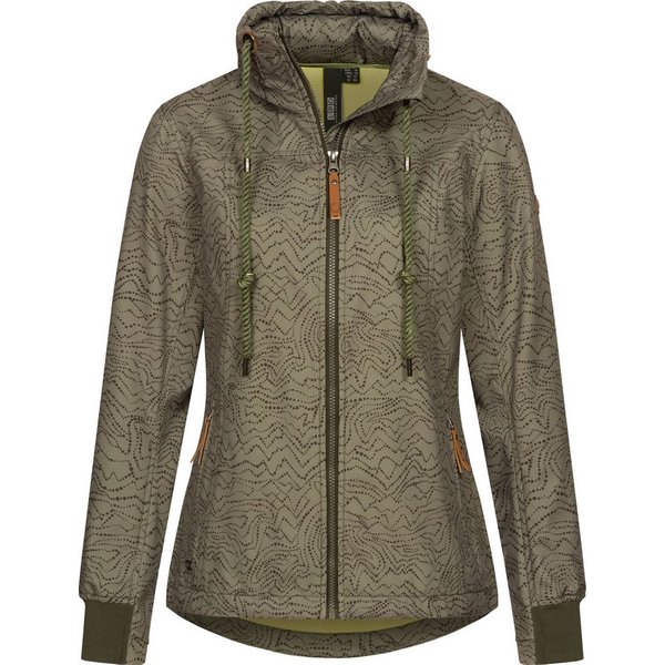 LPO Softshelljacke SHELBY PEAK IV Women leichte Softshelljacke mit All-Over-Print und abnehmbarer Kapuze
