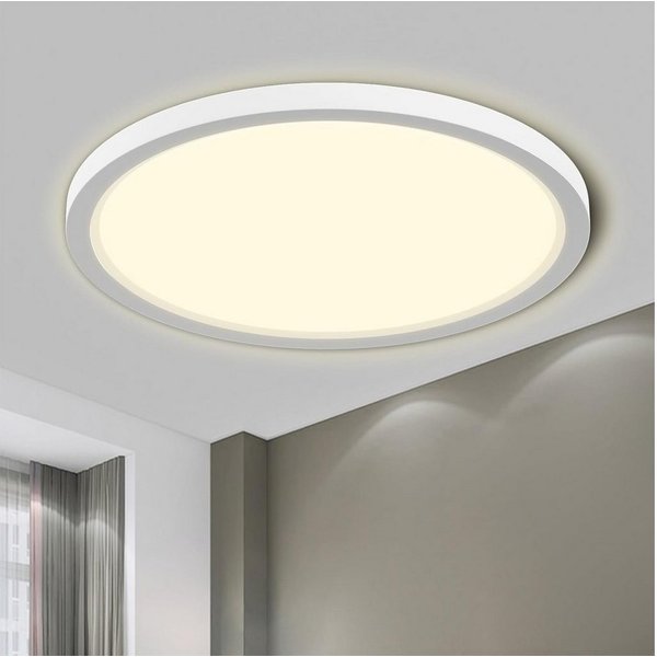 LQWELL LED Deckenleuchte LED-CEIL-RUND, LED fest integriert, neutralweiß, LED Deckenleuchte, 18W, 1600LM