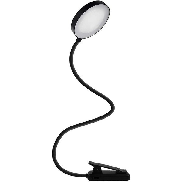LQWELL LED Leselampe Leselampe Buch Klemme im Bett, USB Wiederaufladbare Leselicht, LED fest integriert, mit 3 Farbtemperaturen, 10 Helligkeitsstufen & Stufenlo