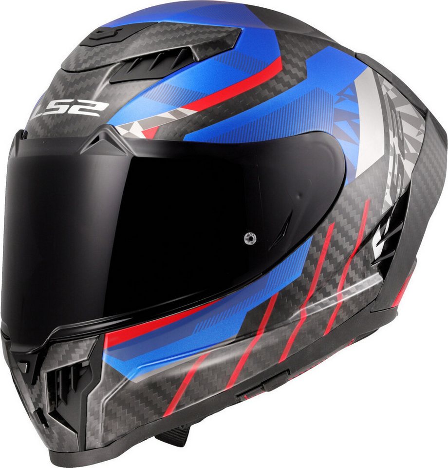 LS2 Motorradhelm FF807 Dragon Trax Carbon Helm, Vorbereitet Für Kommunikationssystem,notfallsystem-polsterung (eq – Bild 2 von 5