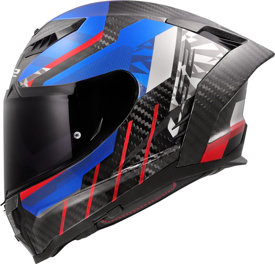 LS2 Motorradhelm FF807 Dragon Trax Carbon Helm, Vorbereitet Für Kommunikationssystem,notfallsystem-polsterung (eq – Bild 3 von 5