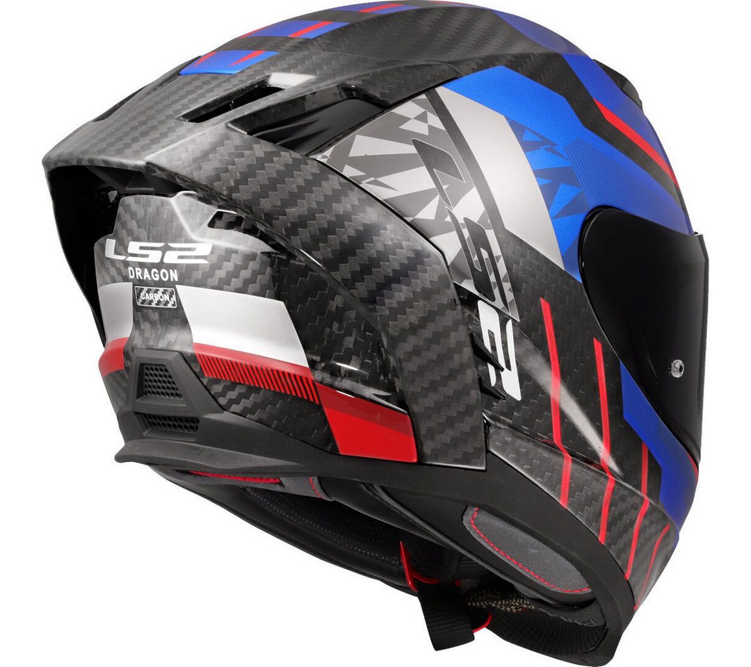 LS2 Motorradhelm FF807 Dragon Trax Carbon Helm, Vorbereitet Für Kommunikationssystem,notfallsystem-polsterung (eq – Bild 5 von 5