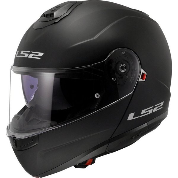 LS2 Motorradhelm FF908 Strobe II Solid Klapphelm, Vorbereitet Für Kommunikationssystem,integriertes Sonnenvisier