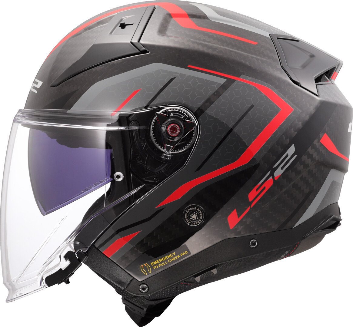 LS2 Motorradhelm OF603 Infinity II Carbon Urus Jethelm, Vorbereitet Für Kommunikationssystem,notfallsystem-polsterung (eq – Bild 2 von 5