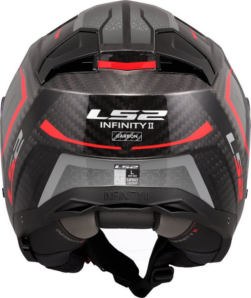 LS2 Motorradhelm OF603 Infinity II Carbon Urus Jethelm, Vorbereitet Für Kommunikationssystem,notfallsystem-polsterung (eq – Bild 4 von 5