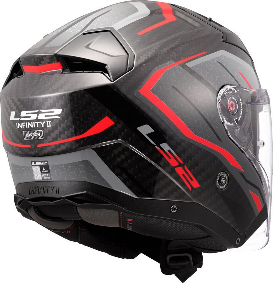 LS2 Motorradhelm OF603 Infinity II Carbon Urus Jethelm, Vorbereitet Für Kommunikationssystem,notfallsystem-polsterung (eq – Bild 5 von 5