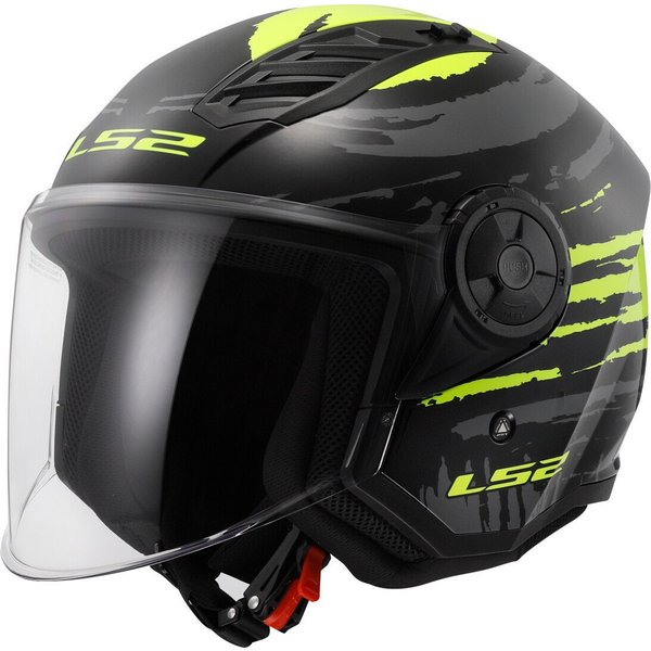 LS2 Motorradhelm OF616 Airflow II Brush Jethelm, Vorbereitet Für Kommunikationssystem