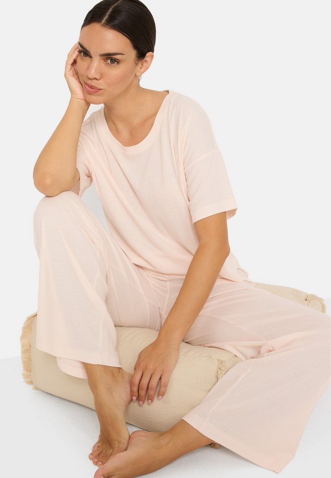 LSCN by LASCANA Pyjama (Set, 2 tlg) mit kleiner Zierknopfleiste an der Hose – Bild 4 von 5