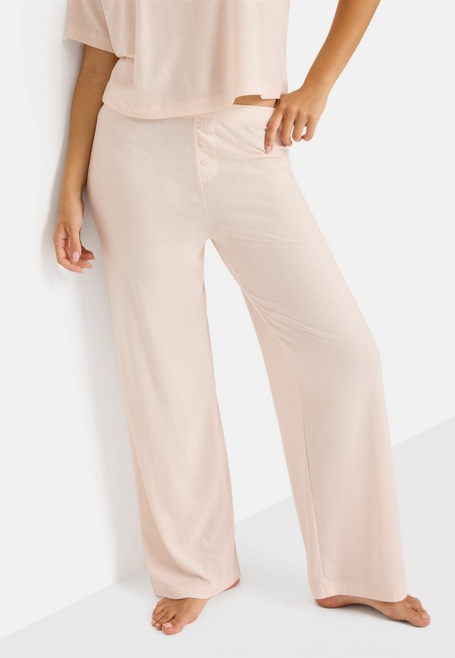 LSCN by LASCANA Pyjama (Set, 2 tlg) mit kleiner Zierknopfleiste an der Hose – Bild 5 von 5