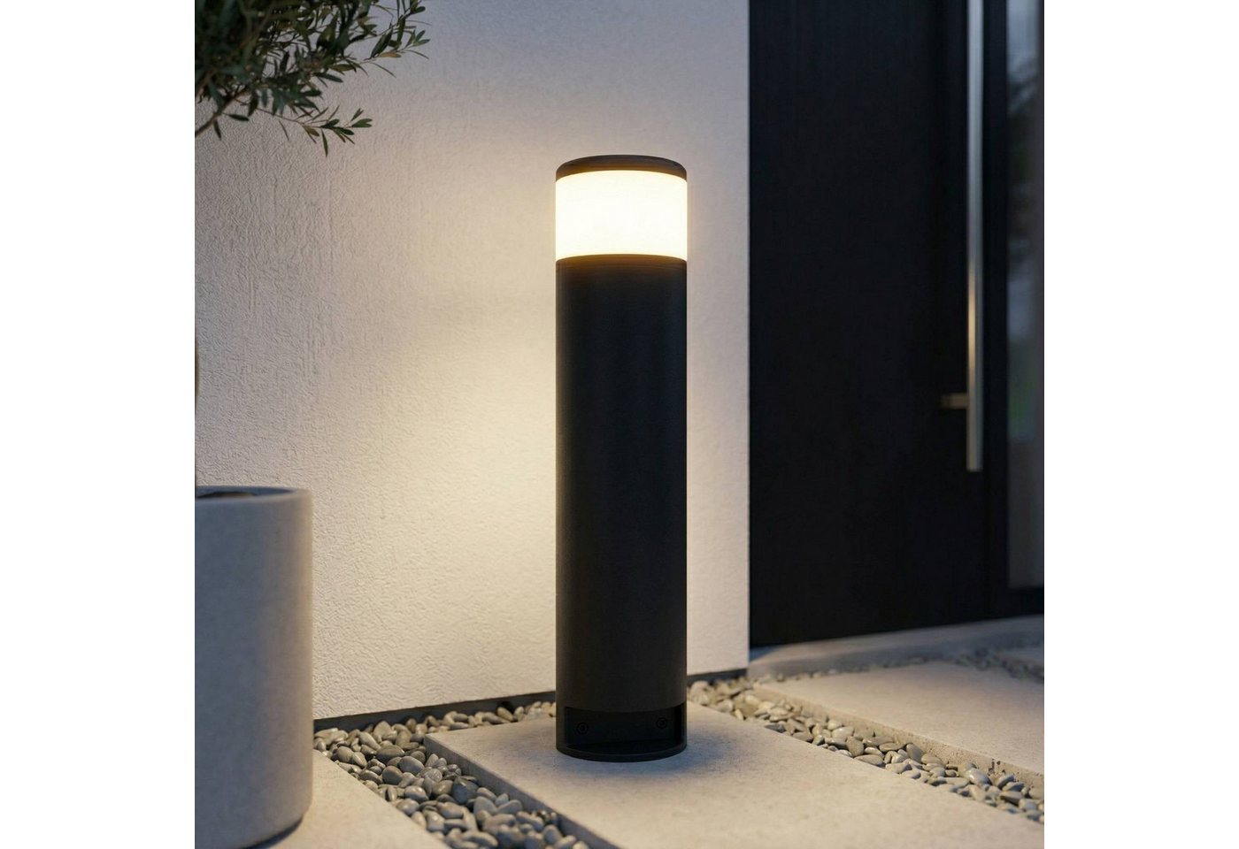 Lucande Außen-Stehlampe Corban, Metall, Schwarz IP44, 1 x 5 W LED – Bild 2 von 5