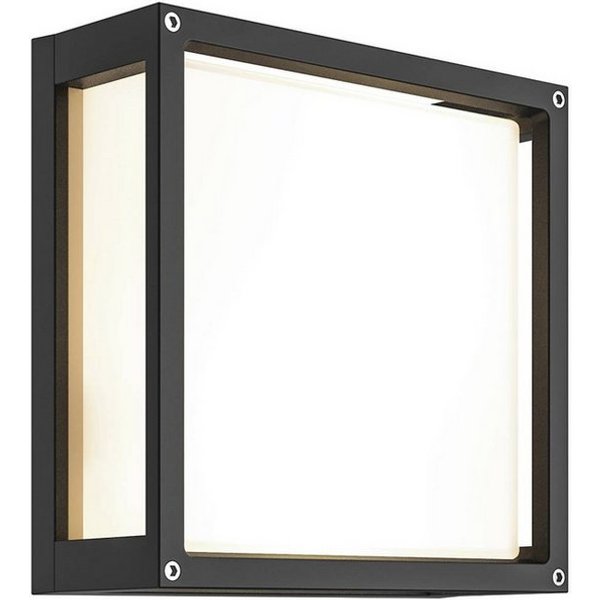 Lucande Außen-Wandleuchte Aurelien, Metall, Schwarz IP54, 2 x 15 W LED