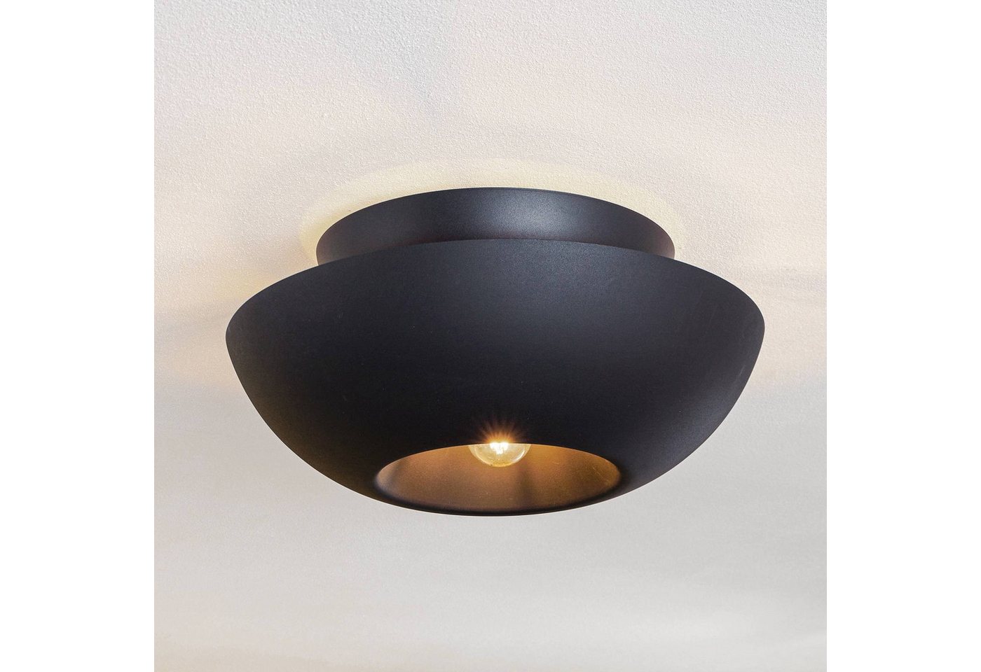 Lucande Deckenleuchten Kellina, Metall, Schwarz IP20, 1 x 60 W – Bild 2 von 5