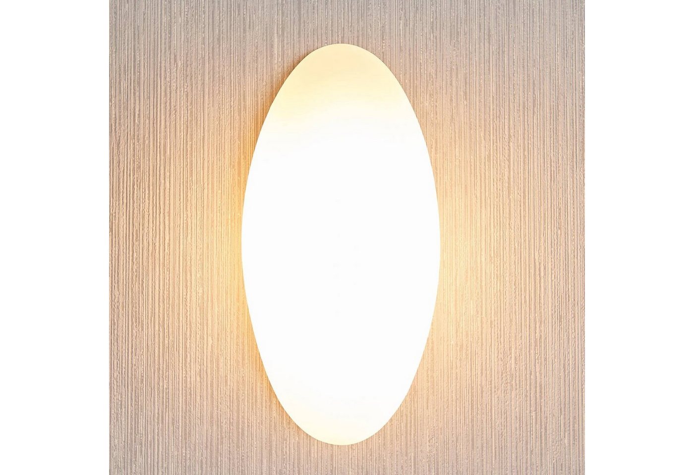Lucande Wandleuchte Jemima, Glas Weiß IP20, 1 x 40 W – Bild 4 von 5