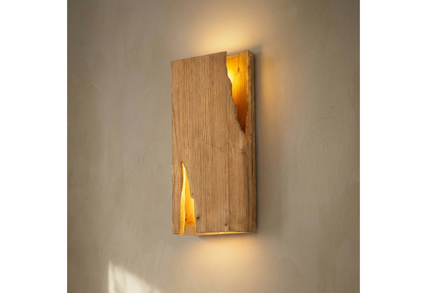 Lucande Wandleuchte Tarry, Holz IP20, 2 x 10 W LED – Bild 2 von 5