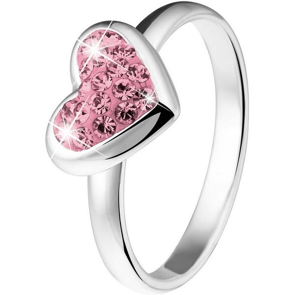 LUCARDI Fingerring Ring - 925 Silber - Silber - Kristall - Kinder