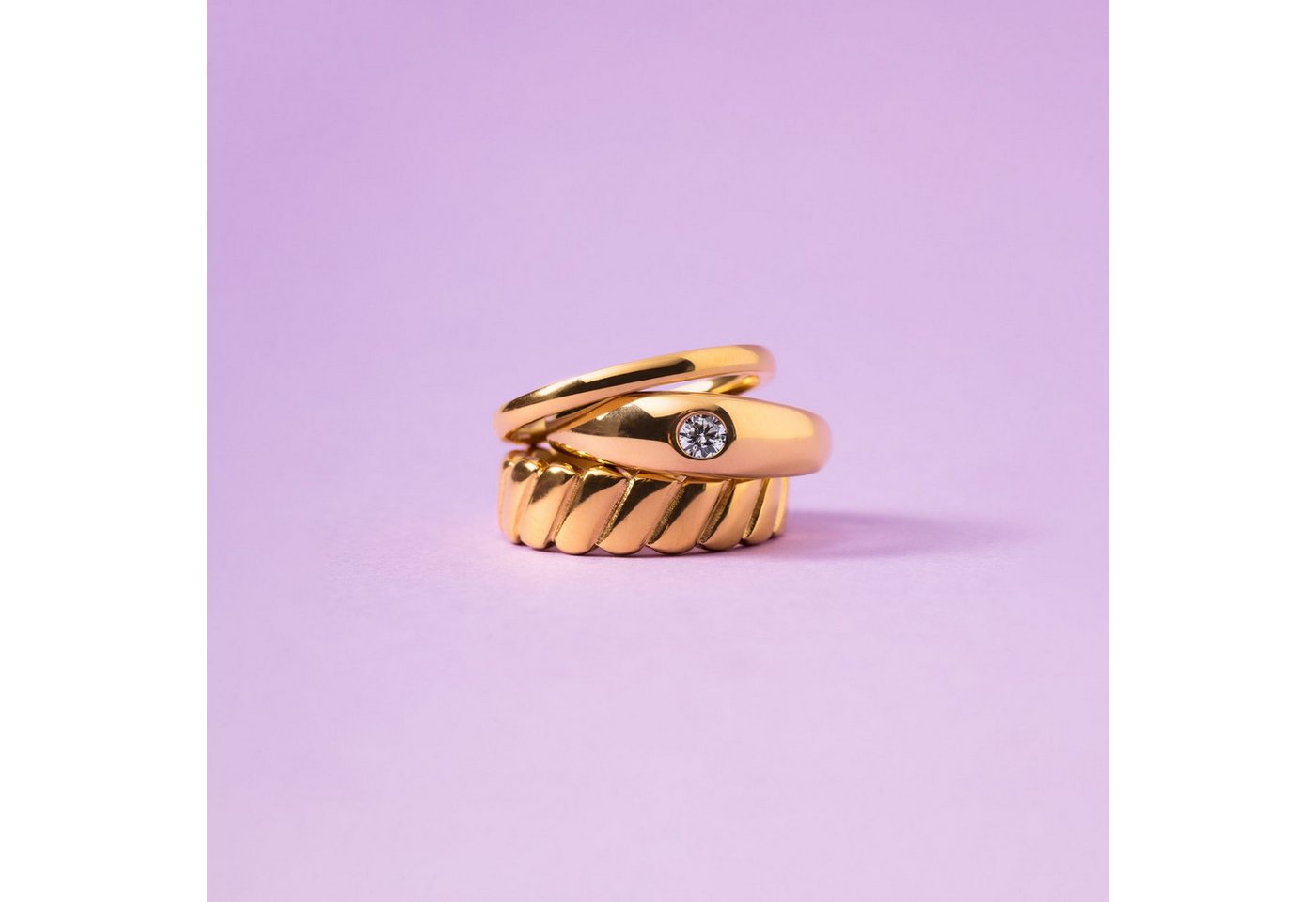 LUCARDI Fingerring Ring - Stahl - Gold - Damen – Bild 4 von 4